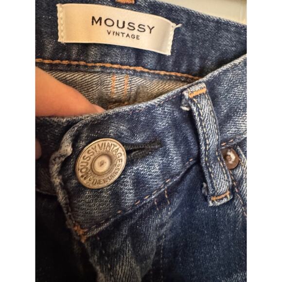 Moussy Vintage Distressed High Rise Straight Leg Jeans 27 - Picture 6 of 8